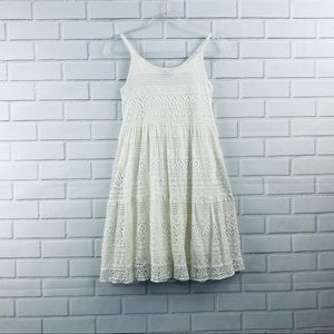 Girls Soft White Tank Dress.